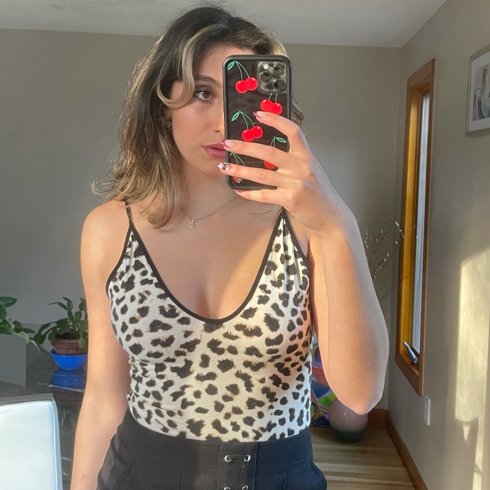 Express Leopard Bodysuit